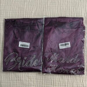 Purple Bride and Maid of Honor Robes